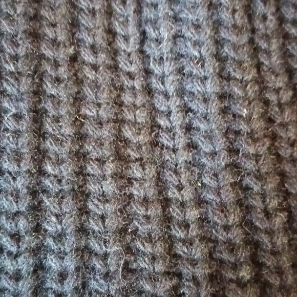 Italy Brunella Gori wool blend fisherman knit men's navy cardigan M - Picture 8 of 11